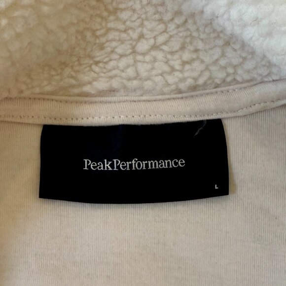 Peak Performance Cream Sherpa Fleece Jacket - Picture 7 of 8